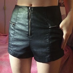UNIF Faux Leather Shorts