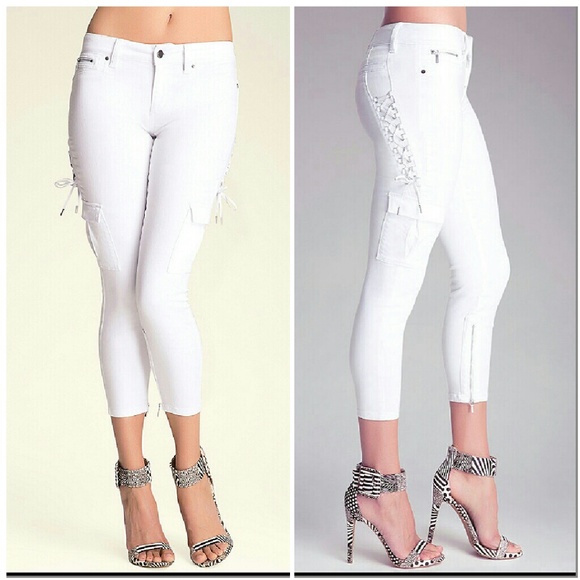 bebe lace up jeans