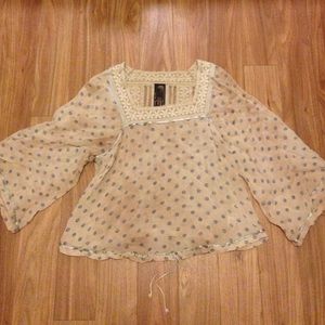 Free People New Romantics Dot to Dot Blouse