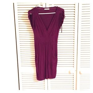 Purple jersey knit dress