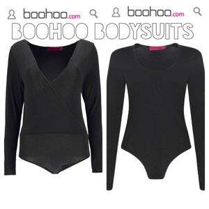 Boohoo Bundle of black bodysuits