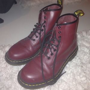 DARK RED MATTE DR. MARTENS!