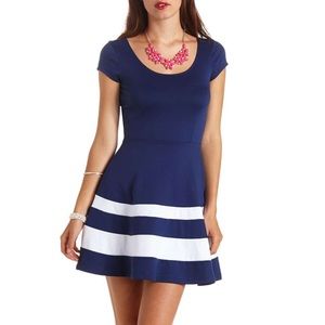 NWT Charlotte Russe Striped Skater Dress