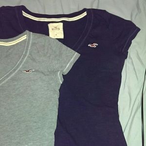 Two Hollister V-Neck Tees