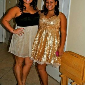 Gold sequined Homecoming dress