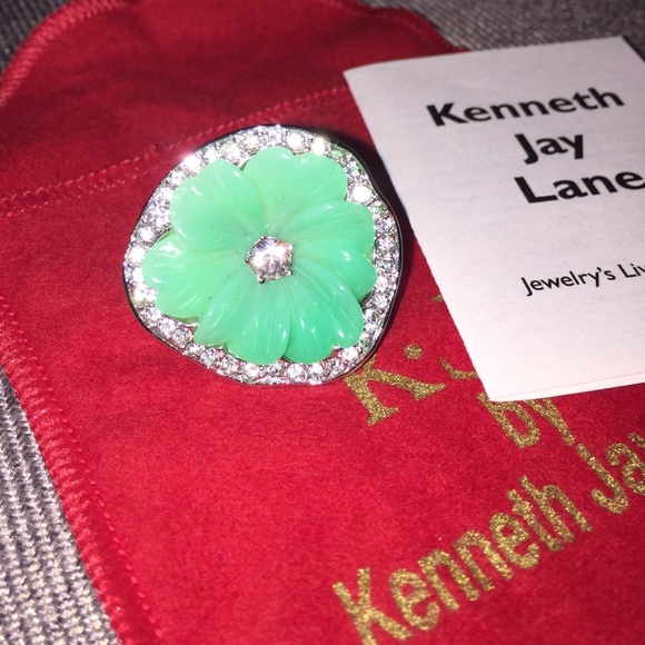 Kenneth Jay Lane Flower Ring Size 6