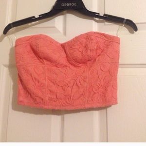 Lace peach corset