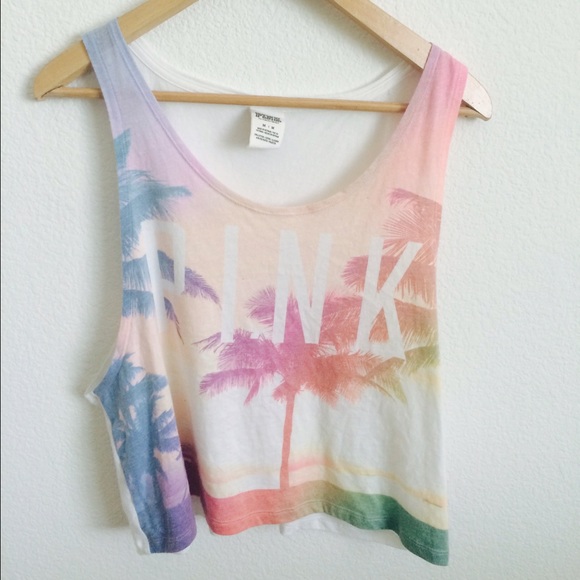 ❗️SOLD❗️Vs Pink Palm tree tank