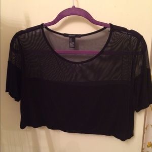 Black crop top