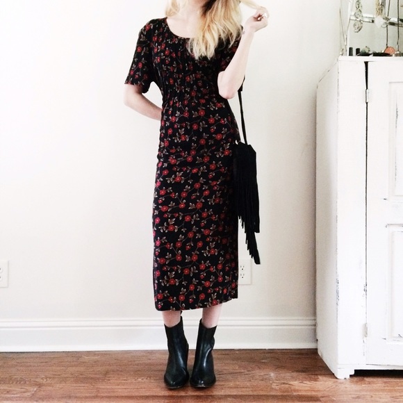 Vintage Floral Maxi Dress