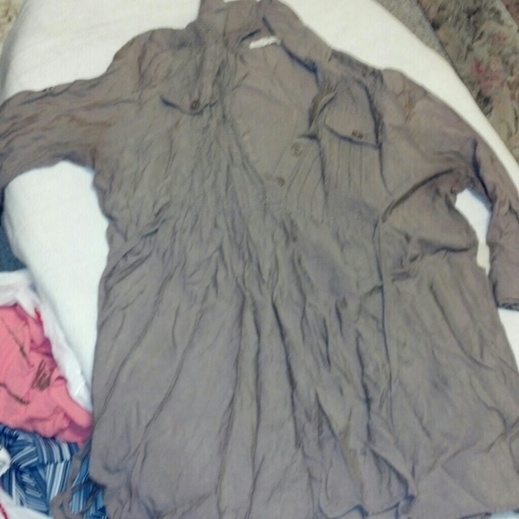 Khaki long shirt