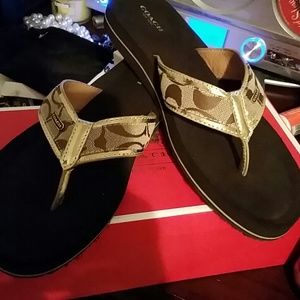 Coach flip flops