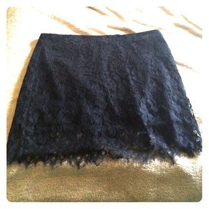 Black lace skirt
