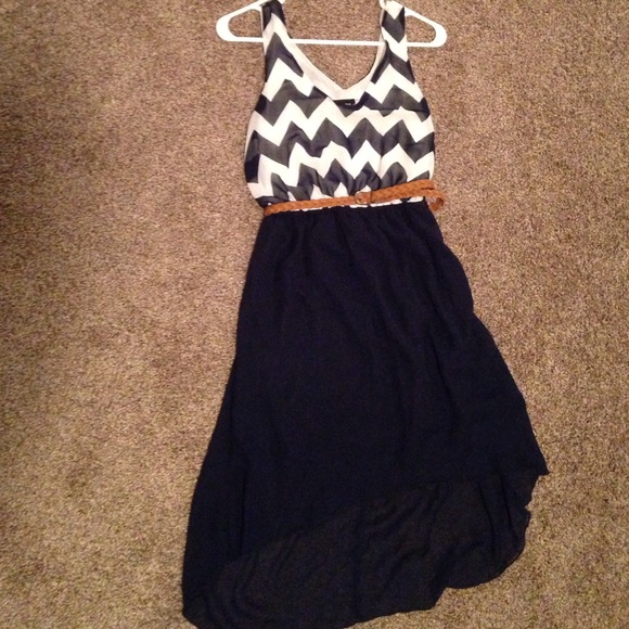 Chevron high-low dress