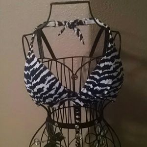VS Zebra print bikini top, worn once