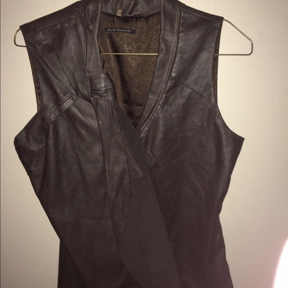 Elie Tahari suede vest/shell