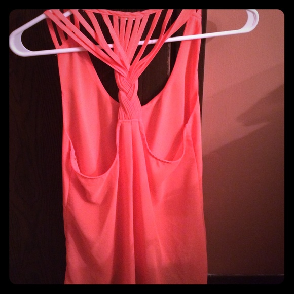 Neon hot pink tank top