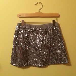 Sequined Charcoal Grey Skirt