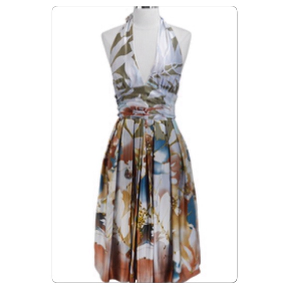 adrianna papell silk dress