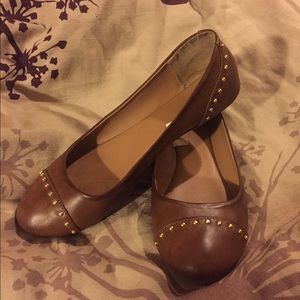 Brown leather shoes