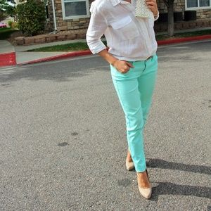 Celebrity Pink Mint Skinny Jeans