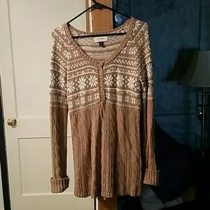 Empire waste sweater