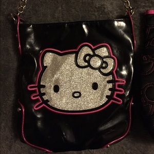 🌺 pink & black hello kitty Bag/ small-medium size