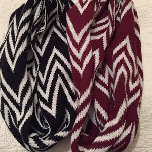 Chevron infinity scarves