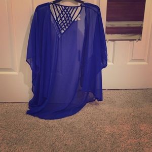 Royal blue kimono