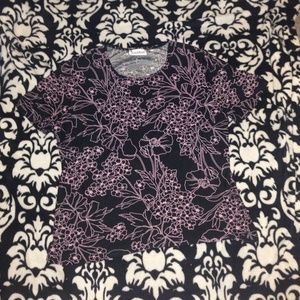 Pink and black floral t-shirt
