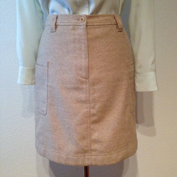 Ann Taylor LOFT camel wool skirt