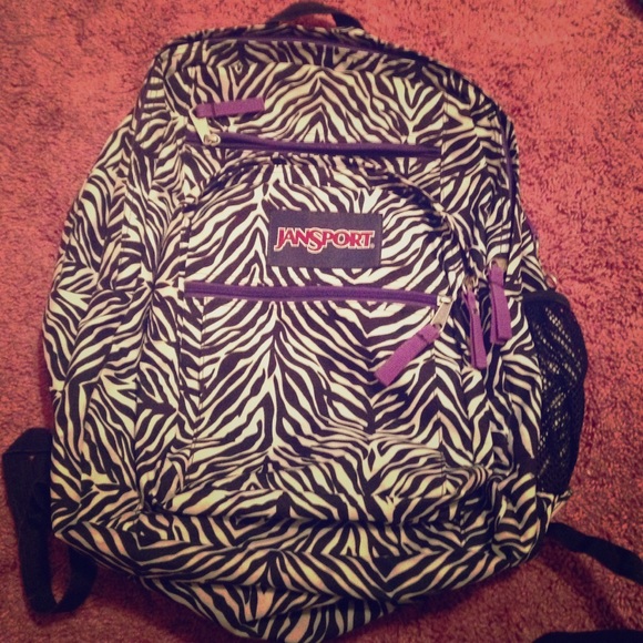 Zebra jansport backpack