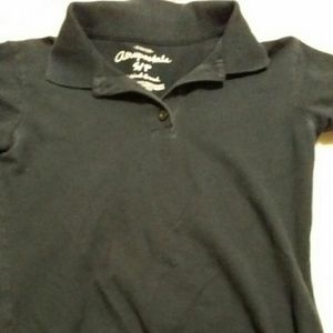 Navy blue school shirt.