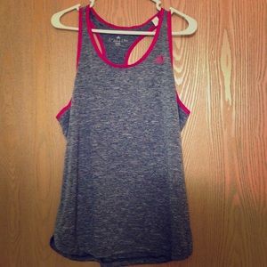 Gray and Pink Workout Top