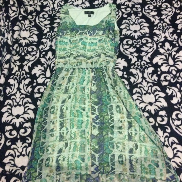 Tribal pattern high low dress