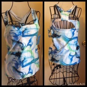 NWT MultiColor Workout Top w/built in bra
