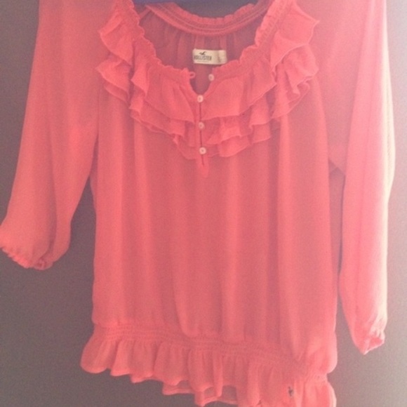 Orange hollister blouse