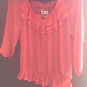 Orange hollister blouse