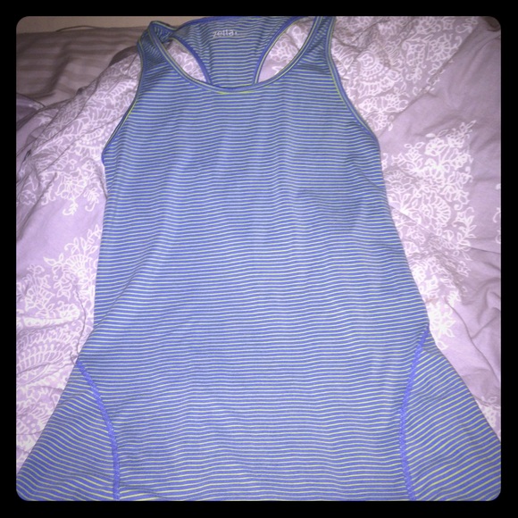 Zella work out tank top striped like and Monaco S