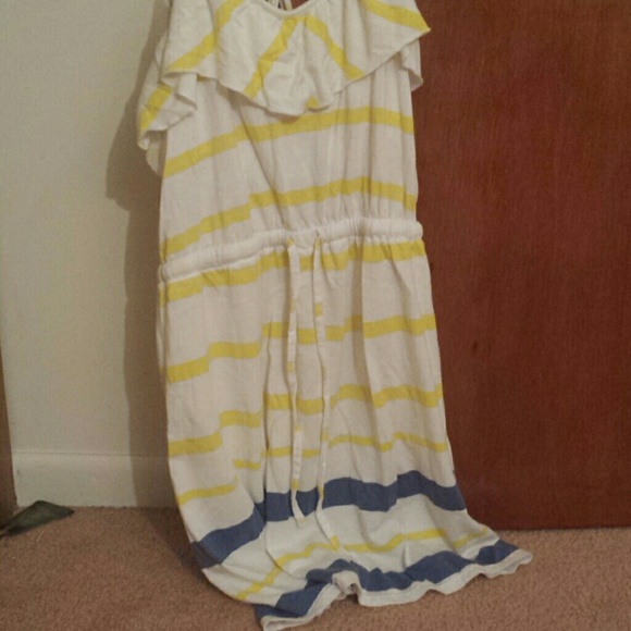 Yellow striped sundress - Picture 2 of 2