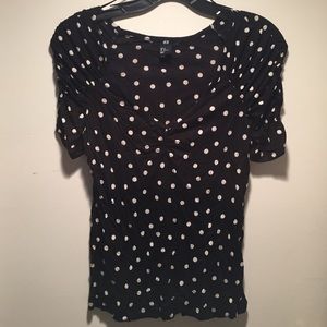 Black Polka Dot Blouse