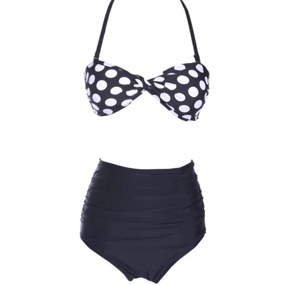 Black/White Polka Dot Bikini