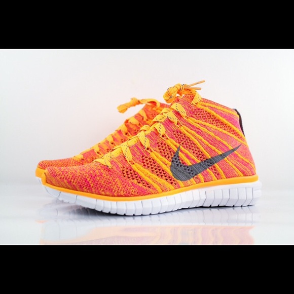 Nike Shoes New Free Flyknit Chukka Mango Pink Orange Poshmark