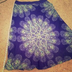 A beautiful long blue and green skirt 😄😄