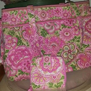 Retired Vera Bradely tote with wallet