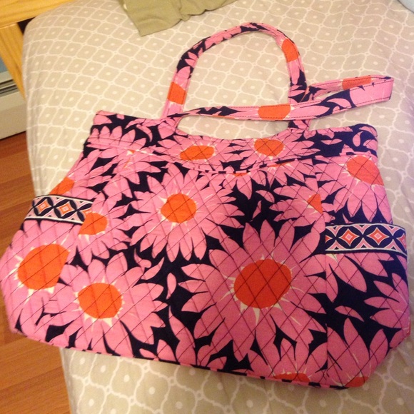 Vera Bradley Pleated Tote in Loves Me
