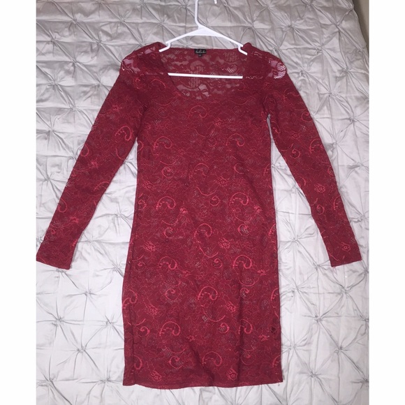 Red lace Aritzia dress