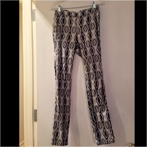H&M black and white printed pants