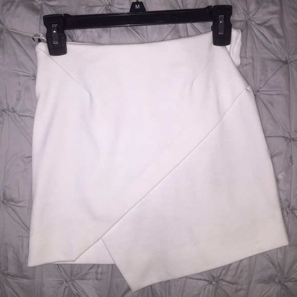 White topshop asymmetric skirt