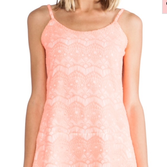 Drop waist all over lace dress